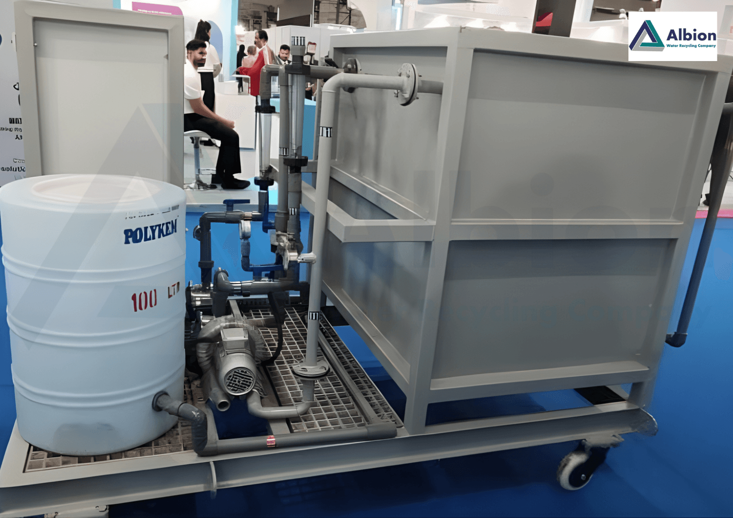Packaged module C-Flocs ceramic membrane filtration system by Albion for heavy-duty industrial wastewater treatment.