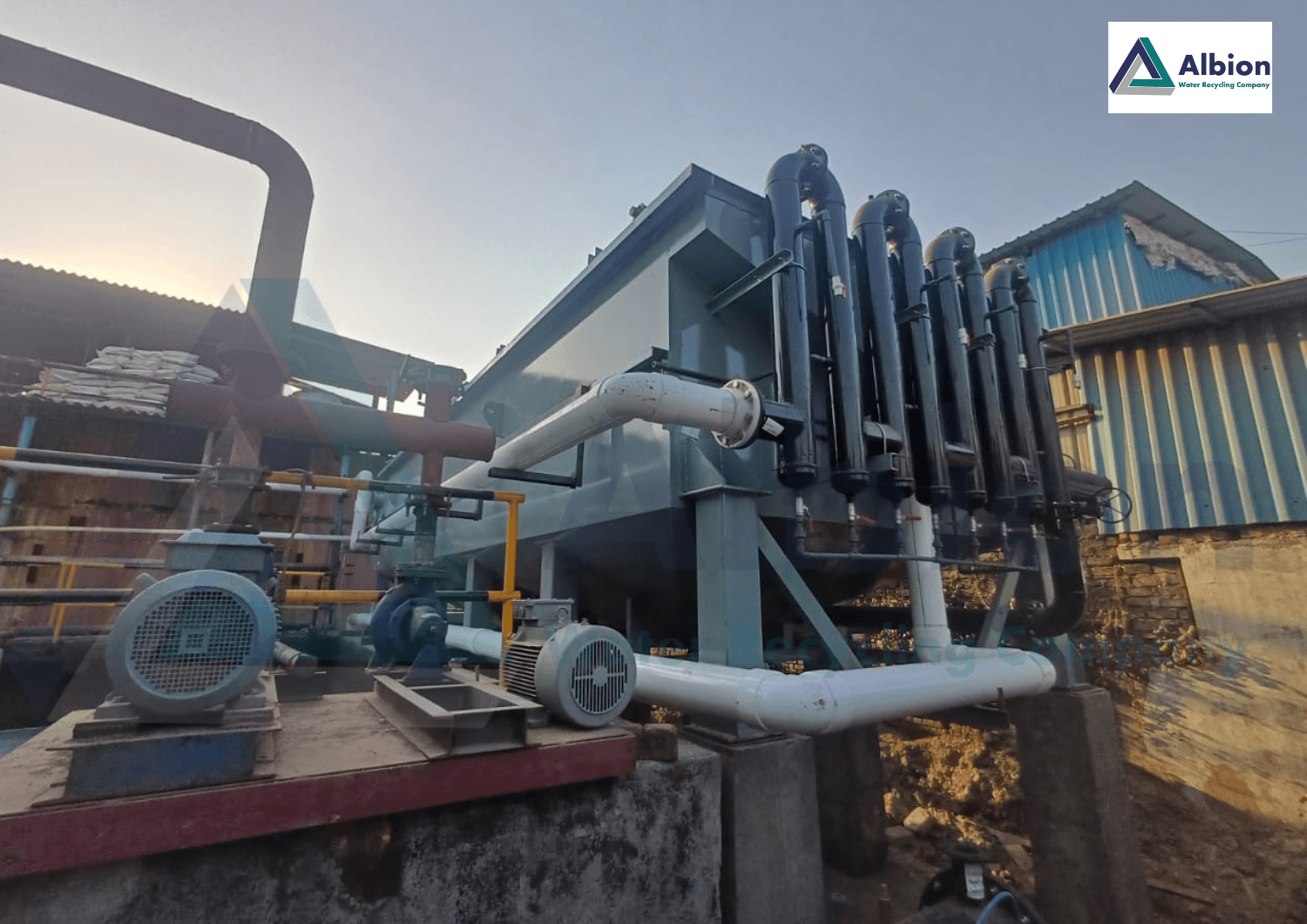 High-capacity 2.4 MLD A-Pro DAF system operating for large-scale industrial effluent treatment and water clarification.